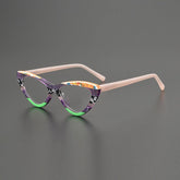 May Colorful Acetate Eyeglasses Frame Cat Eye Frames Southood Purple Green