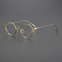 Meldon Vintage Titanium Eyeglasses Frame Geometric Frames Southood Gold