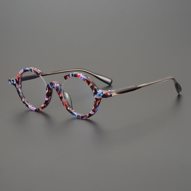 Meyer Vintage Luxury Round Glasses Frame Round Frames Southood Blue color