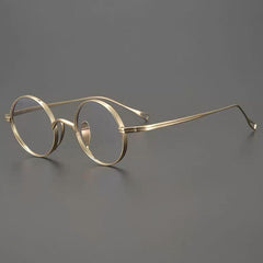 Monroe Titanium Round Glasses Frame Round Frames Southood Gold-round