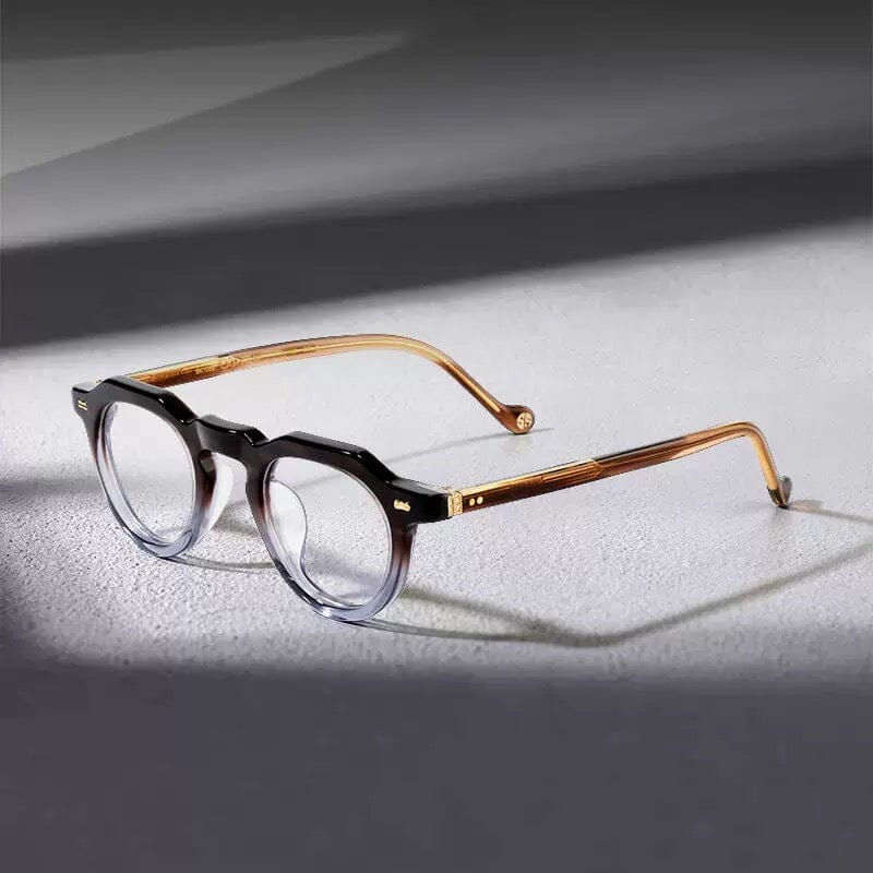 Murphy Vintage Acetate Eyeglasses Frame Round Frames Southood Leopard Blue