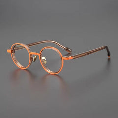 Myles Titanium Acetate Round Glasses Frame Round Frames Southood Orange Tea