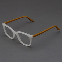 Myrna Acetate Rectangle Glasses Frame Rectangle Frames Southood Matte White Brown