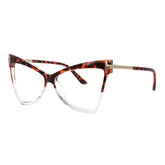 Nadia Cat Eye Glasses Frame Cat Eye Frames Southood Leopard-Pink