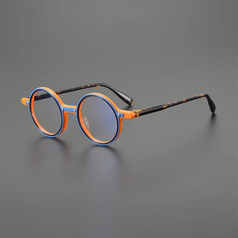 Nam Retro Round Glasses Frame Round Frames Southood Orange leopard