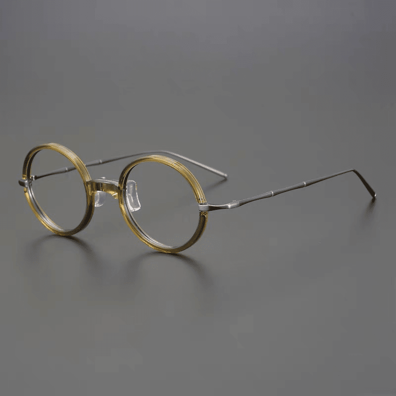 Namiyo Vintage Titanium Round Eyeglasses Frame Round Frames Southood Green