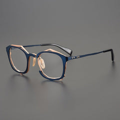 Nassir Personality Irregular Titanium Glasses Frame Geometric Frames Southood Blue