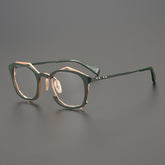 Nassir Personality Irregular Titanium Glasses Frame Geometric Frames Southood Green