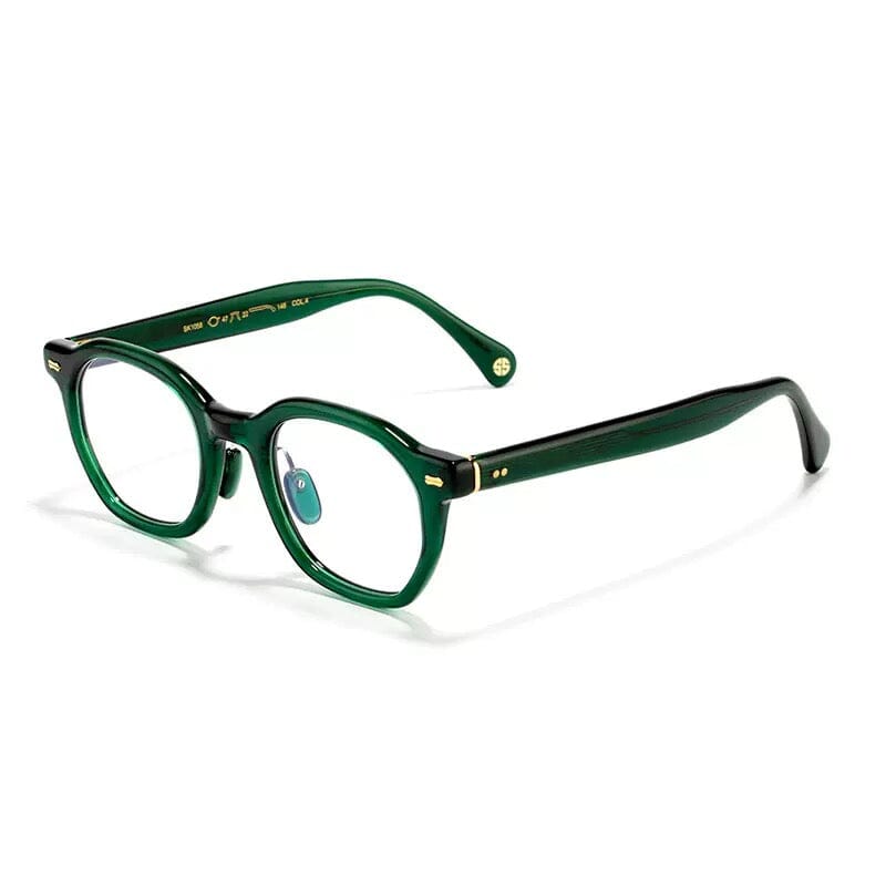 Nathaniel Vintage Acetate Eyeglasses Frame Geometric Frames Southood Green