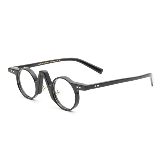 Ned Retro Round Acetate Optical Glasses Frame Round Frames Southood C1Black