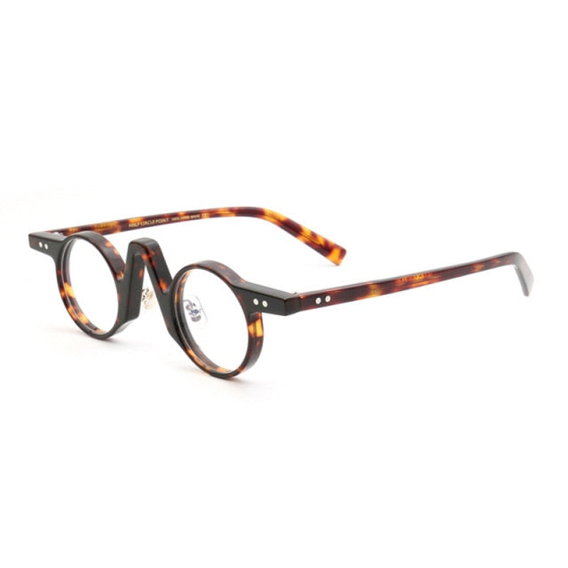 Ned Retro Round Acetate Optical Glasses Frame Round Frames Southood C2Leopard