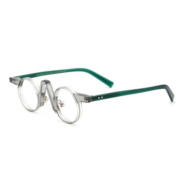 Ned Retro Round Acetate Optical Glasses Frame Round Frames Southood C4Gray-Green