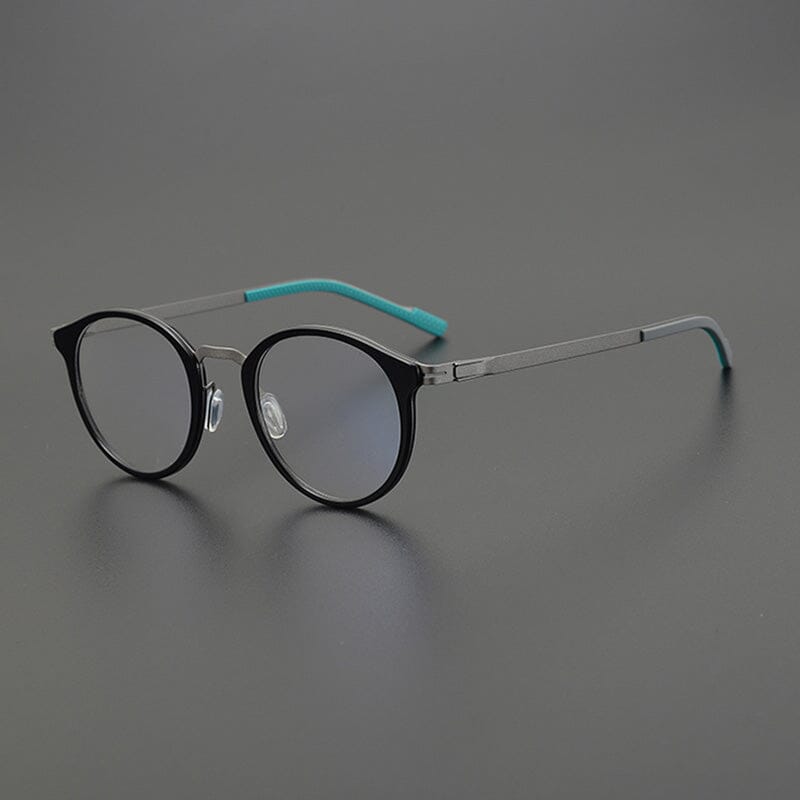 Neo Round Ultra Light Titanium Glasses Frame Round Frames Southood Black Gun