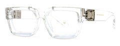 Nicola Designer Blue White Eyeglasses Frame Rectangle Frames Southood Clear silver