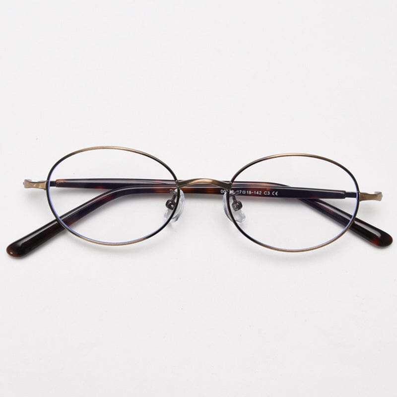 Nikki Vintage Oval Eyeglasses Frame Browline Frames Southood Bronze
