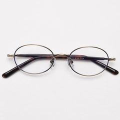 Nikki Vintage Oval Eyeglasses Frame Browline Frames Southood Bronze