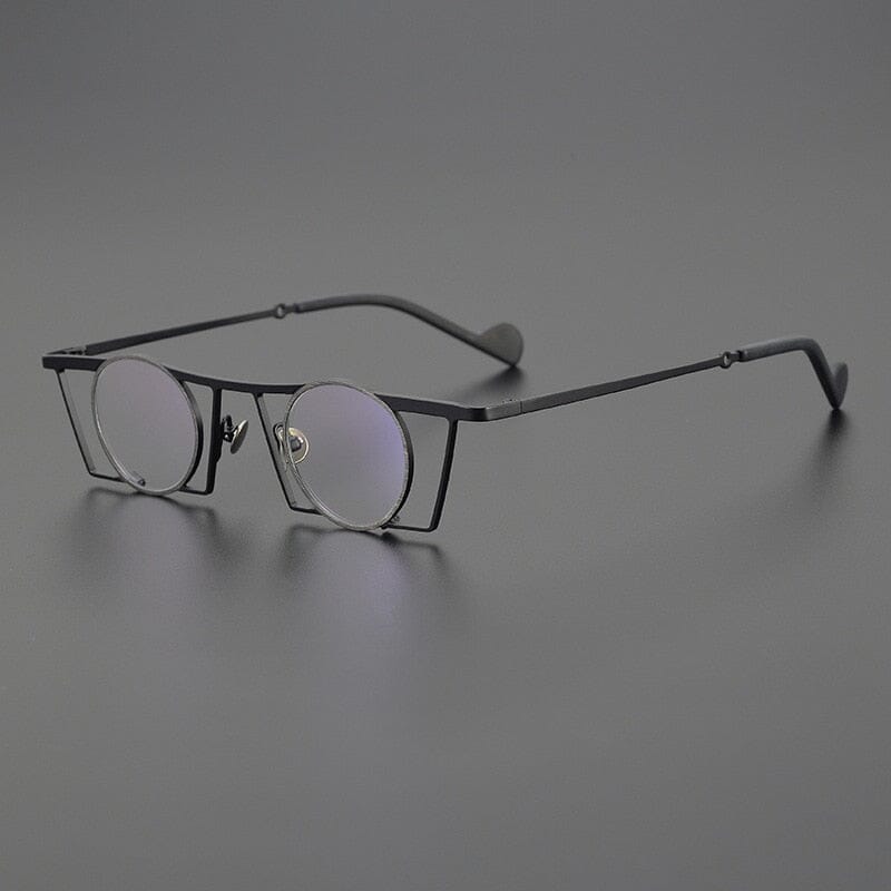 Nikson Designer Titanium Glasses Frame Geometric Frames Southood Black