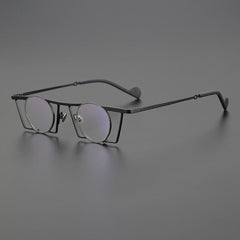 Nikson Designer Titanium Glasses Frame Geometric Frames Southood Black