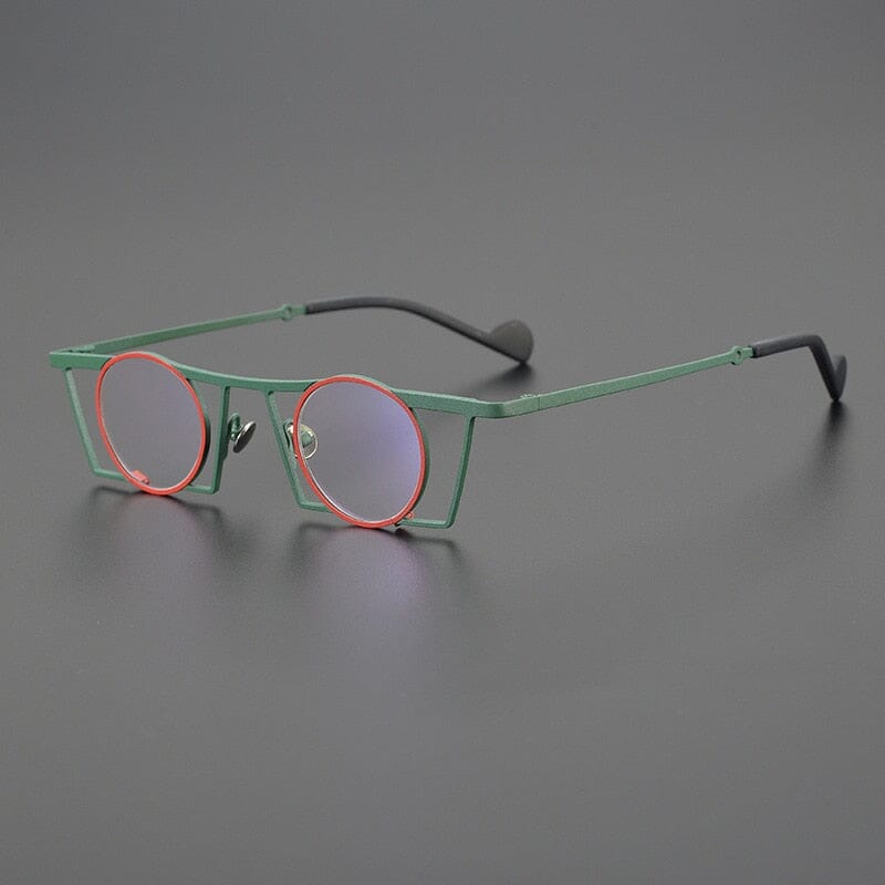 Nikson Designer Titanium Glasses Frame Geometric Frames Southood Green