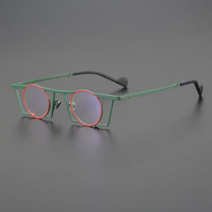 Nikson Designer Titanium Glasses Frame Geometric Frames Southood Green