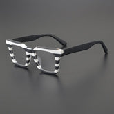 Nils Retro Rectangle Glasses Frame Rectangle Frames Southood Matte Black White