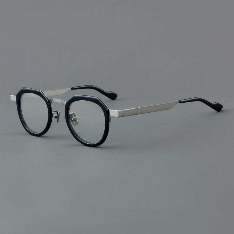 Noel Round Unisex Ultra-Light Titanium Glasses Frame Round Frames Southood Black