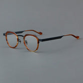 Noel Round Unisex Ultra-Light Titanium Glasses Frame Round Frames Southood Leopard