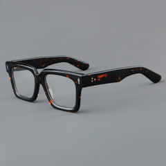 Norm Vintage Square Acetate Glasses Frame Rectangle Frames Southood C2 Leopard