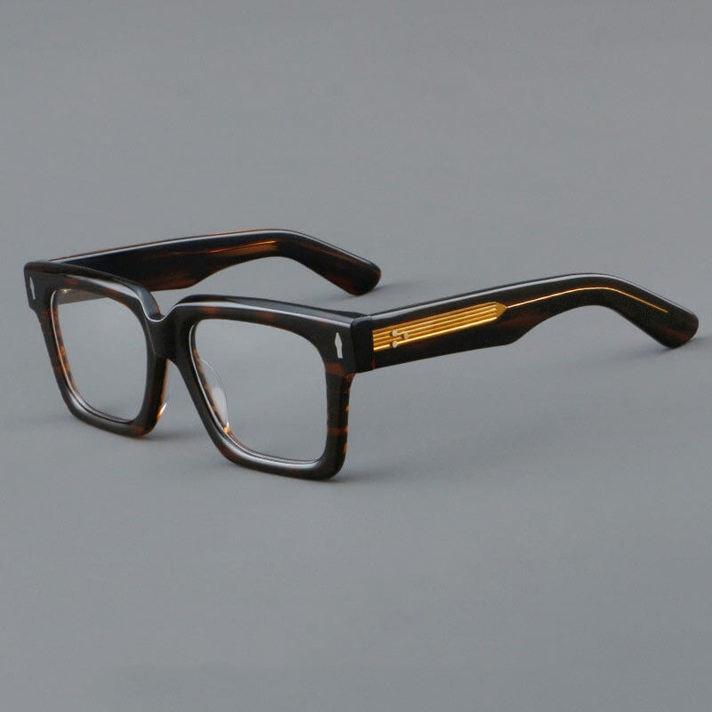 Norm Vintage Square Acetate Glasses Frame Rectangle Frames Southood C4 Brown