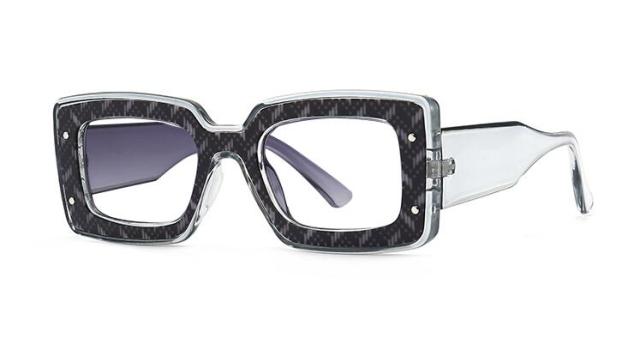 Norma Luxury Designer Vintage Square Glasses Frame Rectangle Frames Southood C5 grey clear