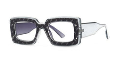 Norma Luxury Designer Vintage Square Glasses Frame Rectangle Frames Southood C5 grey clear