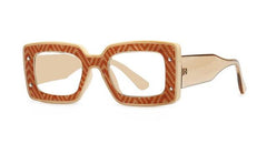 Norma Luxury Designer Vintage Square Glasses Frame Rectangle Frames Southood C6 beige yellow
