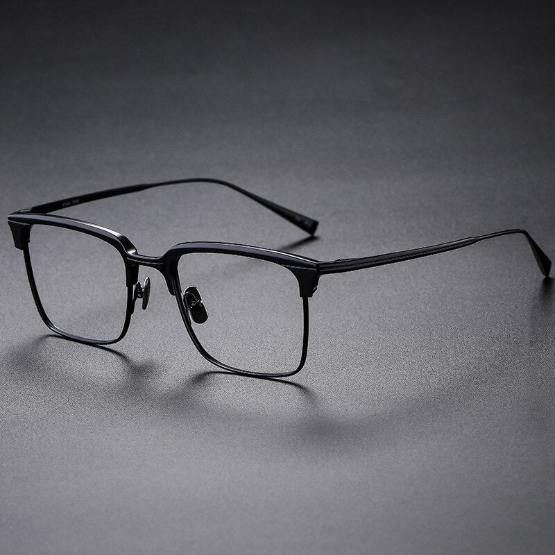 Oates Titanium Glasses Frame Rectangle Frames Southood Black