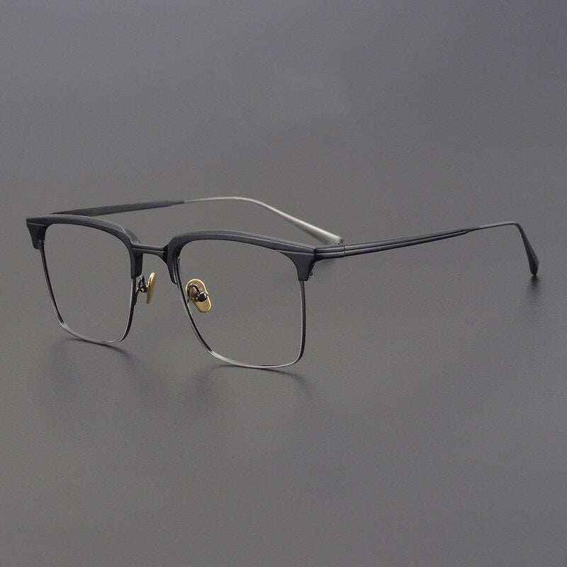 Oates Titanium Glasses Frame Rectangle Frames Southood GunBlack