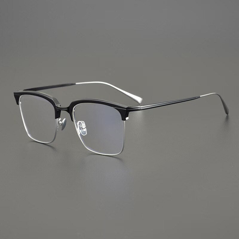 Oates Titanium Glasses Frame Rectangle Frames Southood SilverBlack
