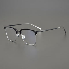 Oates Titanium Glasses Frame Rectangle Frames Southood SilverBlack