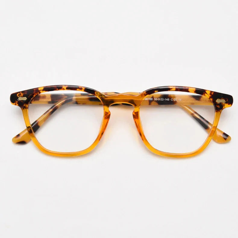 Oke Vintage Tr90 Optical Frame Geometric Frames Southood LeopardYellow