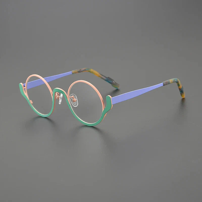 Ollie Small Round Titanium Glasses Frame Round Frames Southood
