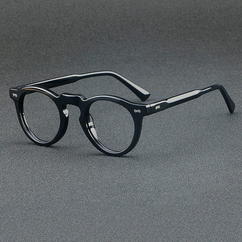 Orell Retro Acetate Glasses Frame Round Frames Southood Black