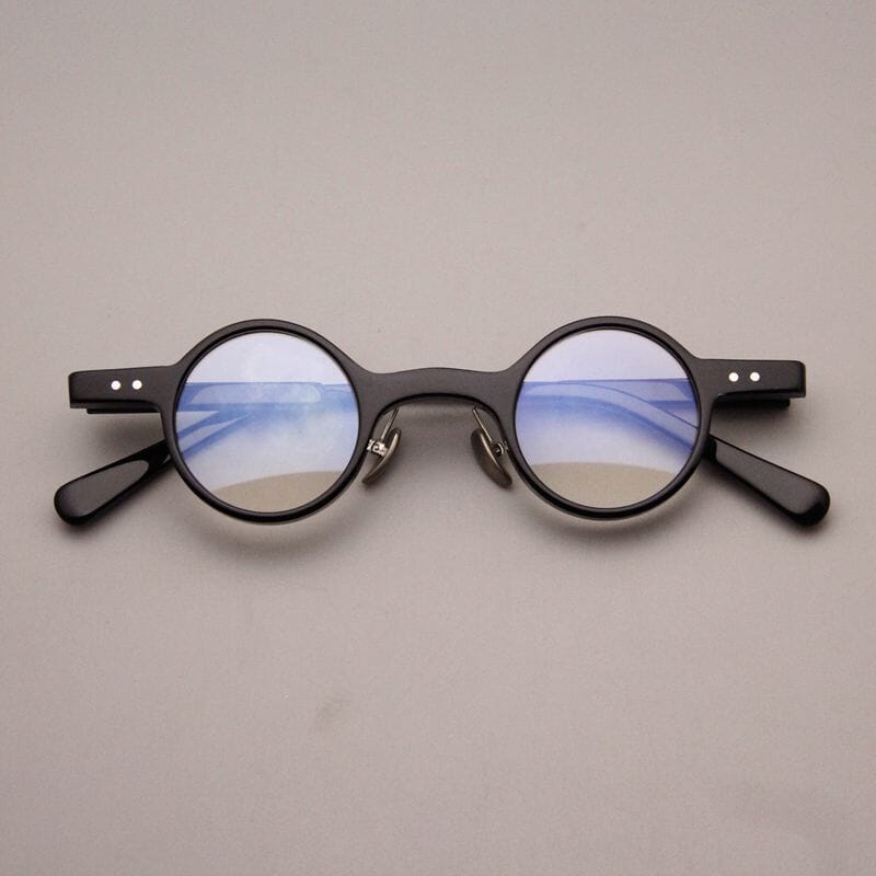 Orik Retro Small Round Glasses Frame Round Frames Southood Black