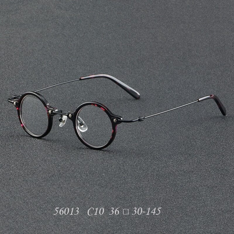 Orita Small Punk Round Glasses Frame Round Frames Southood C10LeopardGun