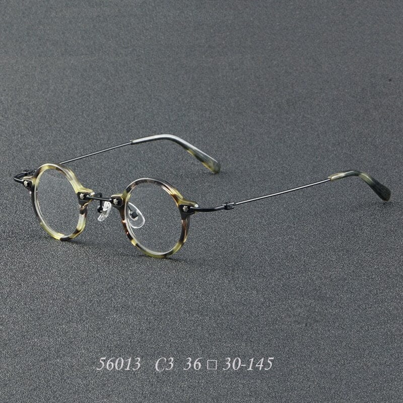 Orita Small Punk Round Glasses Frame Round Frames Southood C3Green