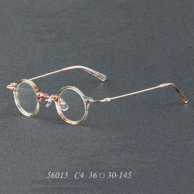 Orita Small Punk Round Glasses Frame Round Frames Southood C4LightGreen