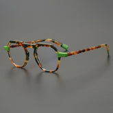 Ozzie Vintage Acetate Glasses Frame Geometric Frames Southood Green Tortoise