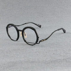 Paddy Retro High-Grade Hand-Made Round Glasses Frames Round Frames Southood Black