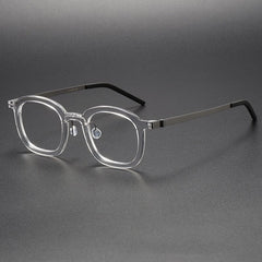Paget Vintage Acetate Titanium Square Glasses Frame Rectangle Frames Southood Clear