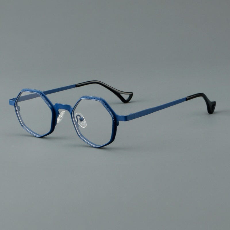 Paris Unisex Polygon Glasses Frame Geometric Frames Southood Blue