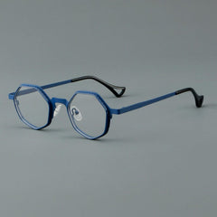 Paris Unisex Polygon Glasses Frame Geometric Frames Southood Blue