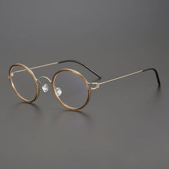 Patten Round Glasses Frame Round Frames Southood Gold brown