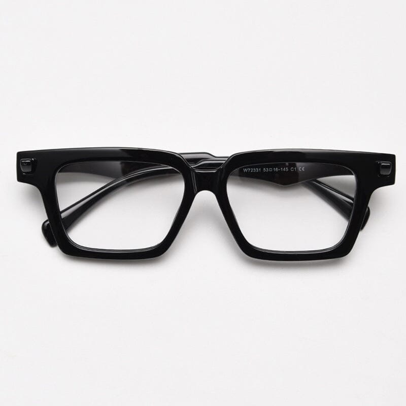 Paz Vintage Square Glasses Frame Rectangle Frames Southood Bright Black